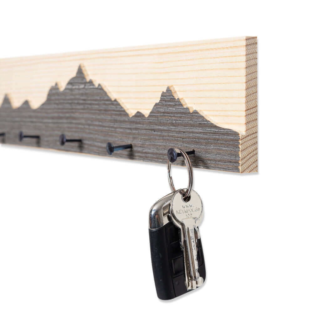 Altholz Schlüsselbrett Berg Motiv - WOODS - Holzmanufakur im Chiemgau