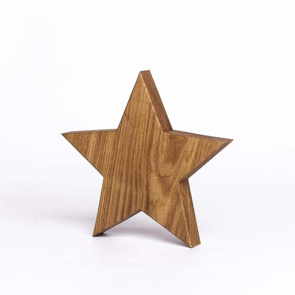 Holzstern Eiche - Frohe Weihnachten - WOODS - Holzmanufakur im Chiemgau