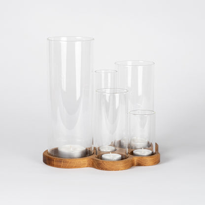 Teelichthalter Eiche – 5 Windlichter