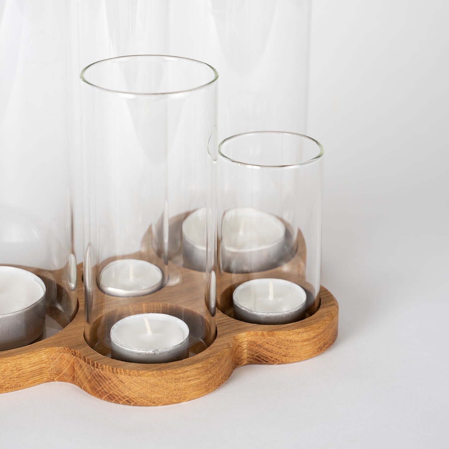 Teelichthalter Eiche – 5 Windlichter