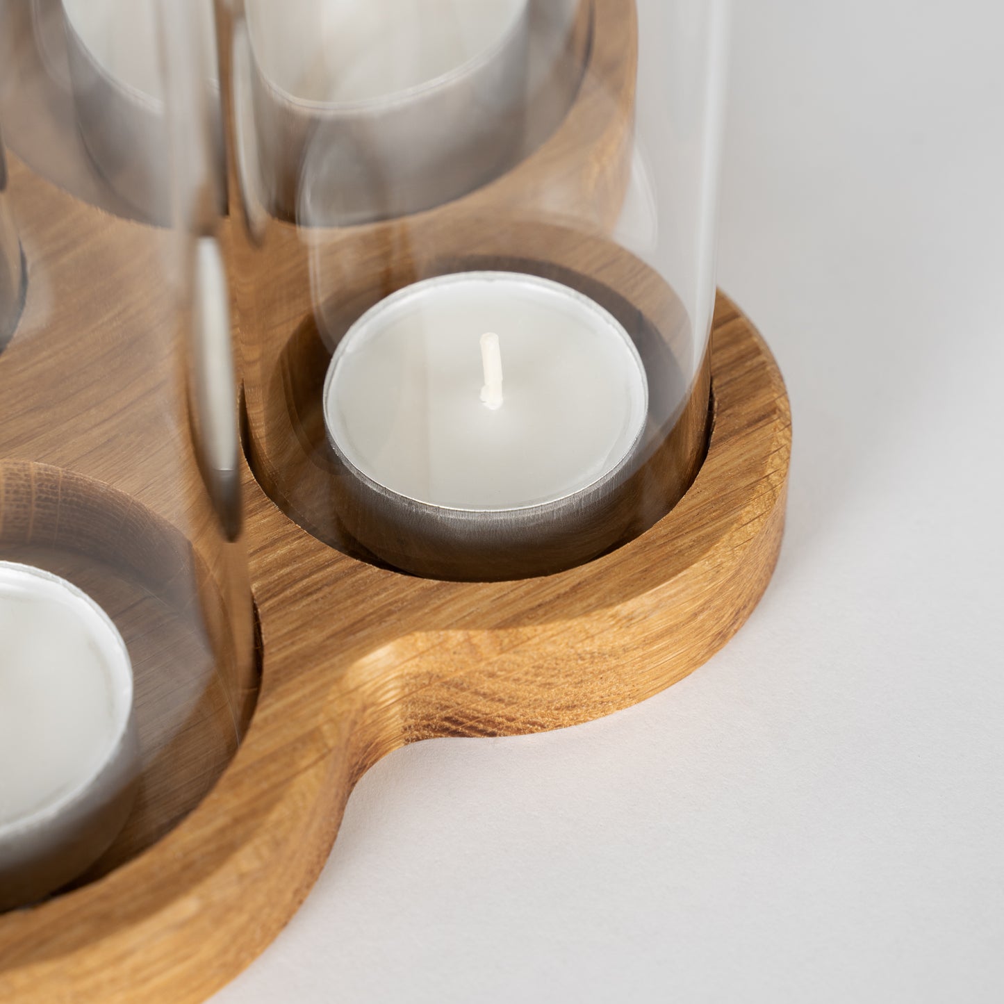 Teelichthalter Eiche – 5 Windlichter