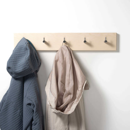 Garderobenleiste aus Ahornholz | praktische Garderobe & Wandhaken