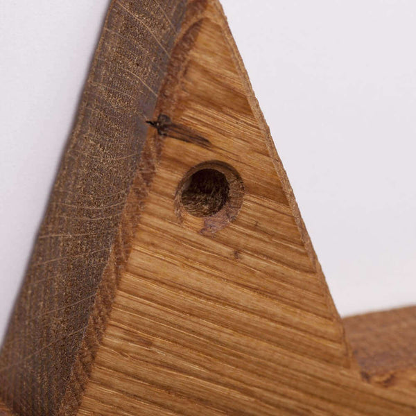 2er Set Holzsterne Eiche zum Aufhängen - WOODS - Holzmanufakur im Chiemgau