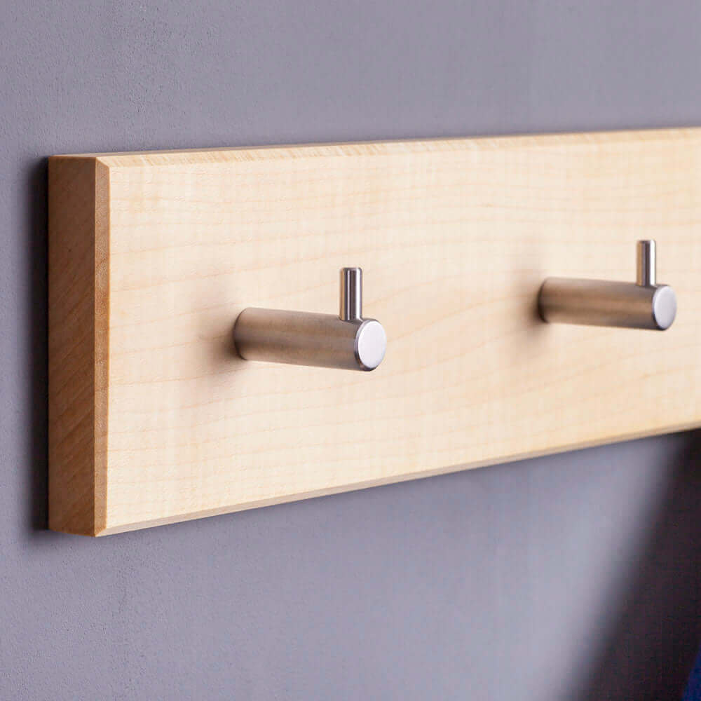 Garderobenleiste aus Ahornholz | praktische Garderobe & Wandhaken – WOODS
