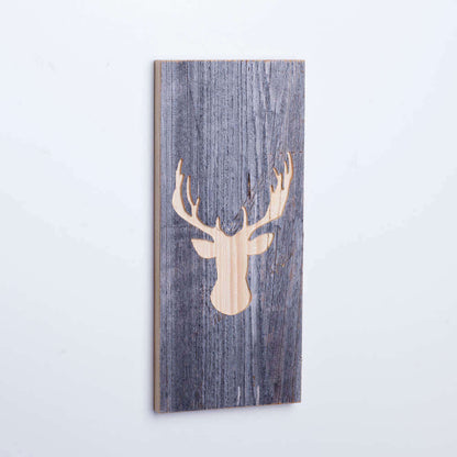 Holzbild mit Hirsch Motiv aus Altholz - WOODS - Holzmanufakur im Chiemgau
