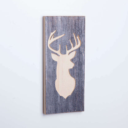 Holzbild mit Hirsch Motiv aus Altholz - WOODS - Holzmanufakur im Chiemgau