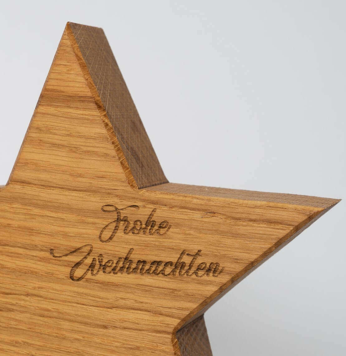 Holzstern Eiche - Frohe Weihnachten - WOODS - Holzmanufakur im Chiemgau